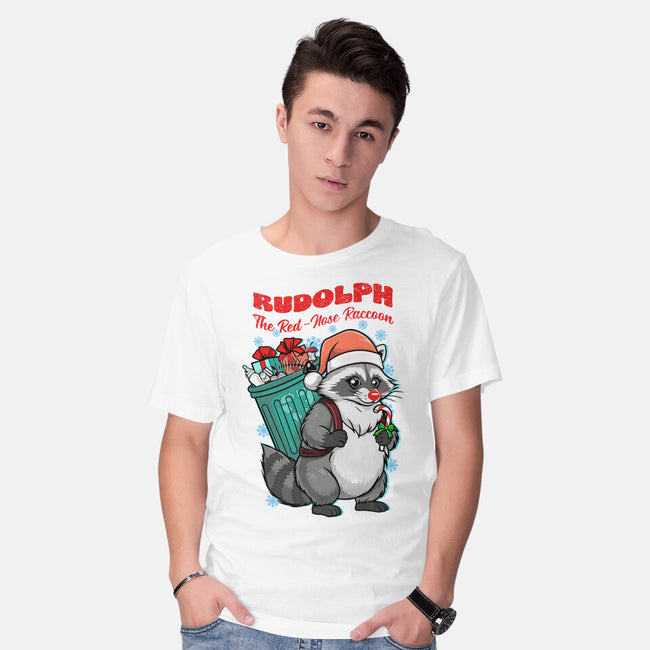 Rudolph The Red Nose Raccoon-Mens-Basic-Tee-palmstreet