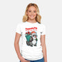Rudolph The Red Nose Raccoon-Womens-Fitted-Tee-palmstreet