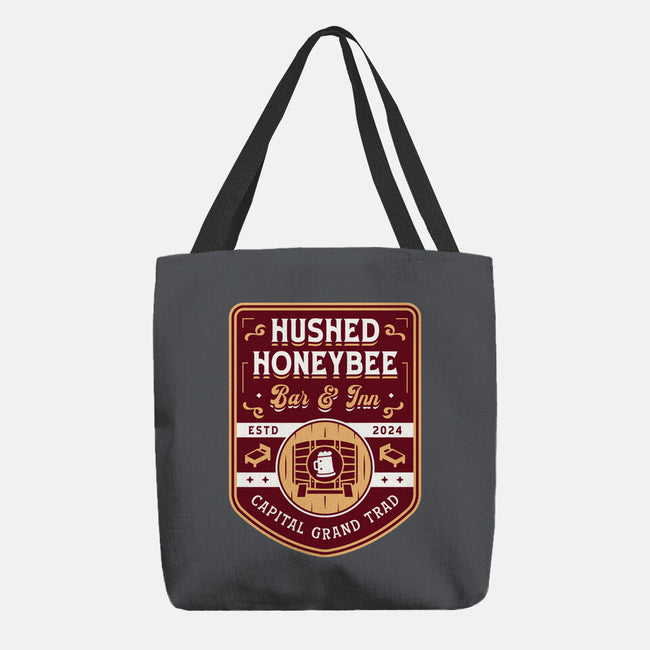 Hushed Honeybee Inn Emblem-None-Basic Tote-Bag-LAGELANTEE