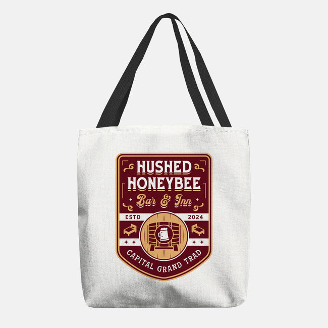 Hushed Honeybee Inn Emblem-None-Basic Tote-Bag-LAGELANTEE