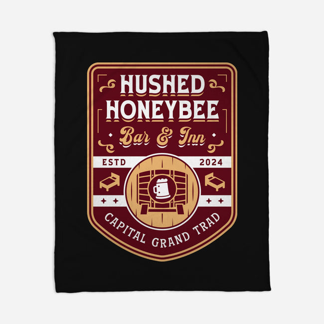 Hushed Honeybee Inn Emblem-None-Fleece-Blanket-LAGELANTEE