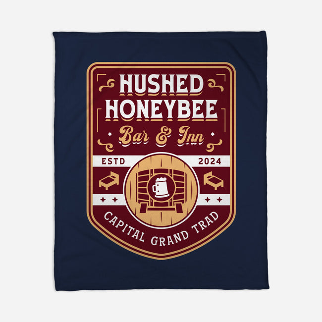 Hushed Honeybee Inn Emblem-None-Fleece-Blanket-LAGELANTEE