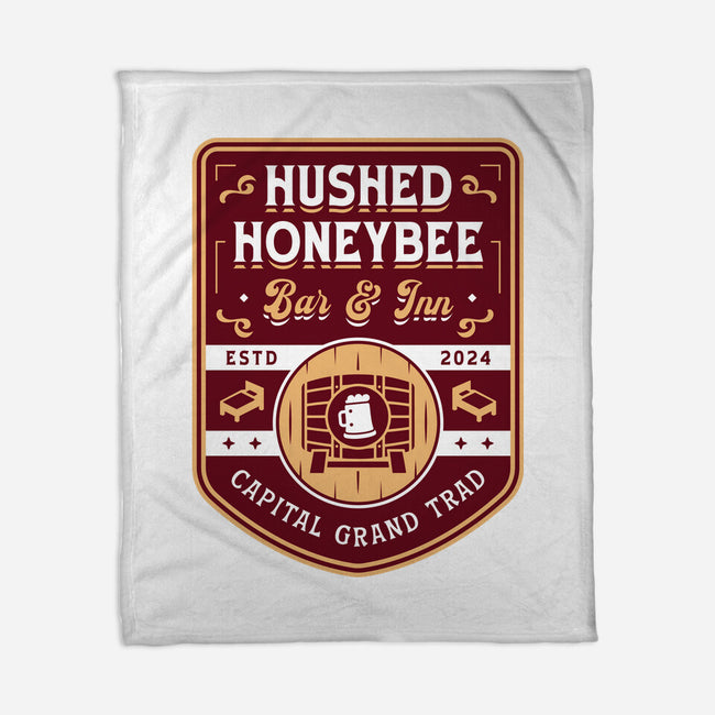 Hushed Honeybee Inn Emblem-None-Fleece-Blanket-LAGELANTEE