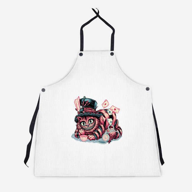 Cat Of Mystery-Unisex-Kitchen-Apron-glitchygorilla