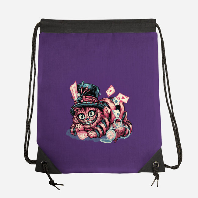 Cat Of Mystery-None-Drawstring-Bag-glitchygorilla