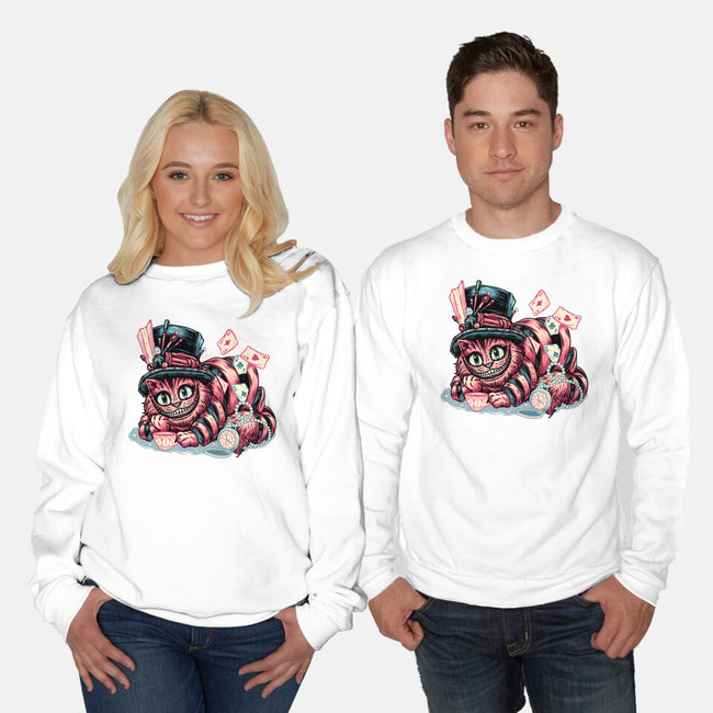 Cat Of Mystery-Unisex-Crew Neck-Sweatshirt-glitchygorilla