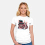 Cat Of Mystery-Womens-Fitted-Tee-glitchygorilla