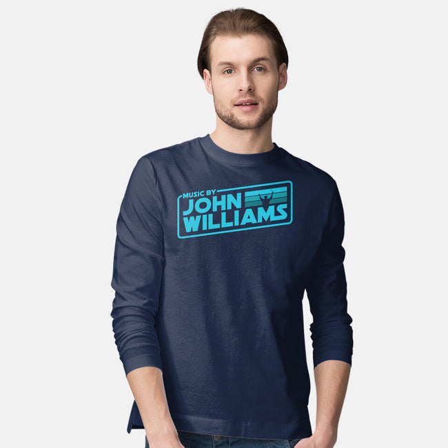 Music By John Williams-Mens-Long Sleeved-Tee-rocketman_art