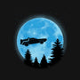 DeLorean And Moon-None-Glossy-Sticker-Astrobot Invention