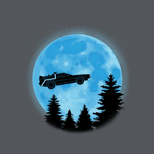 DeLorean And Moon-Unisex-Crew Neck-Sweatshirt-Astrobot Invention