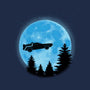 DeLorean And Moon-None-Glossy-Sticker-Astrobot Invention