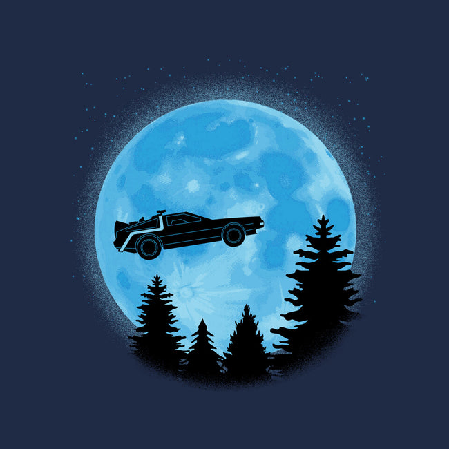 DeLorean And Moon-Unisex-Zip-Up-Sweatshirt-Astrobot Invention