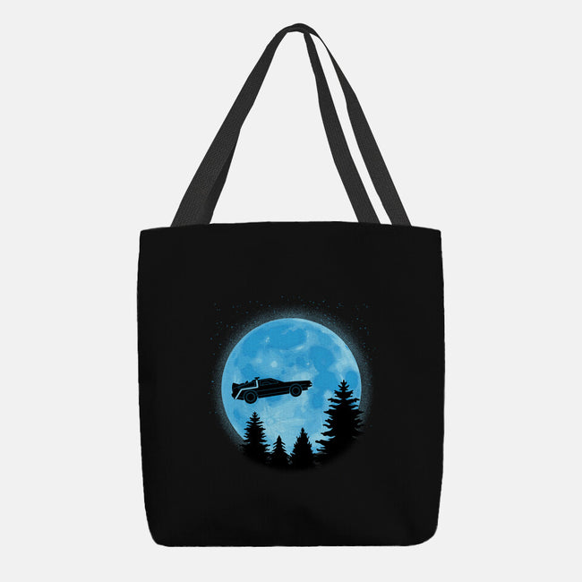 DeLorean And Moon-None-Basic Tote-Bag-Astrobot Invention