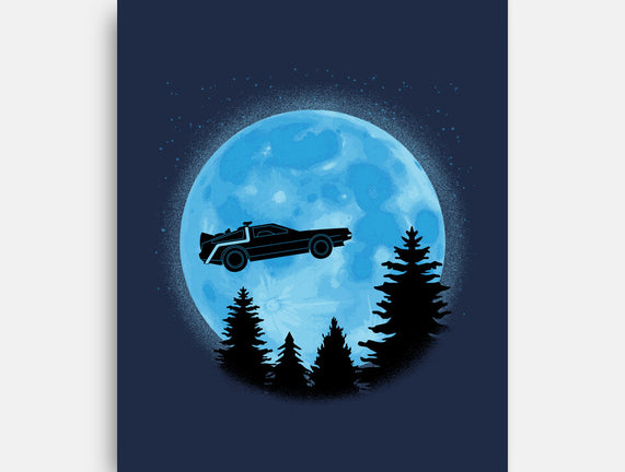 DeLorean And Moon