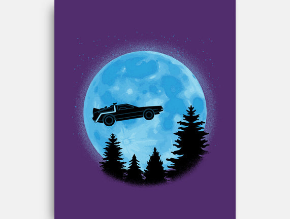 DeLorean And Moon