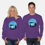 DeLorean And Moon-Unisex-Crew Neck-Sweatshirt-Astrobot Invention