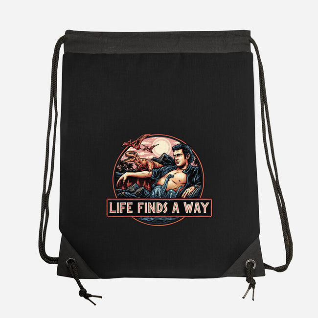 It Will Find A Way-None-Drawstring-Bag-glitchygorilla
