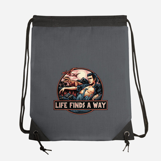 It Will Find A Way-None-Drawstring-Bag-glitchygorilla