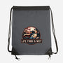 It Will Find A Way-None-Drawstring-Bag-glitchygorilla