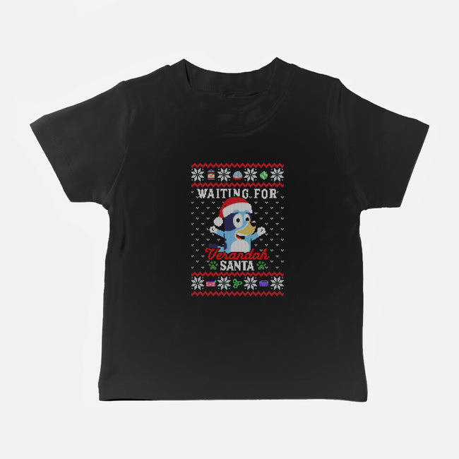 Waiting For Verandah Santa-Baby-Basic-Tee-zachterrelldraws