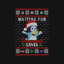 Waiting For Verandah Santa-Unisex-Zip-Up-Sweatshirt-zachterrelldraws