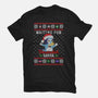 Waiting For Verandah Santa-Unisex-Basic-Tee-zachterrelldraws