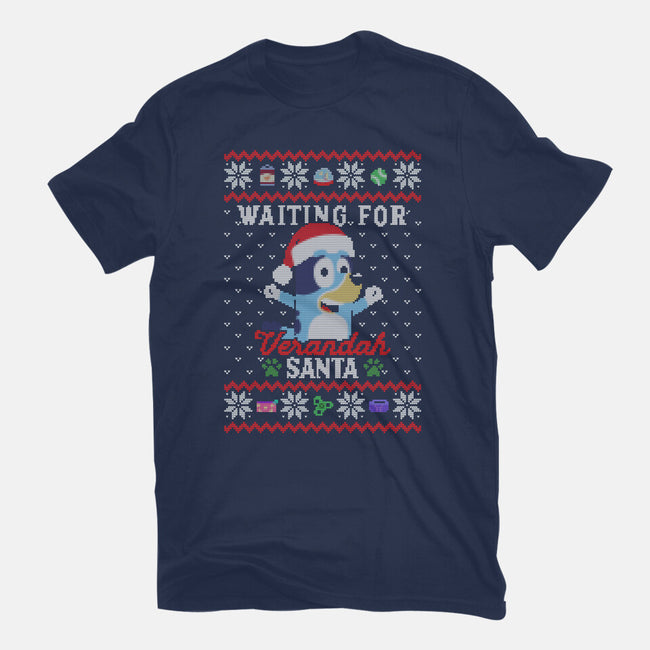 Waiting For Verandah Santa-Mens-Basic-Tee-zachterrelldraws