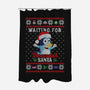 Waiting For Verandah Santa-None-Polyester-Shower Curtain-zachterrelldraws