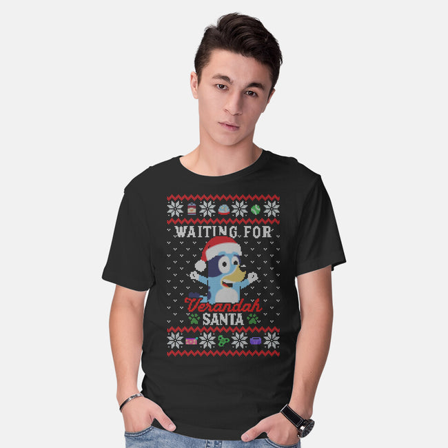 Waiting For Verandah Santa-Mens-Basic-Tee-zachterrelldraws