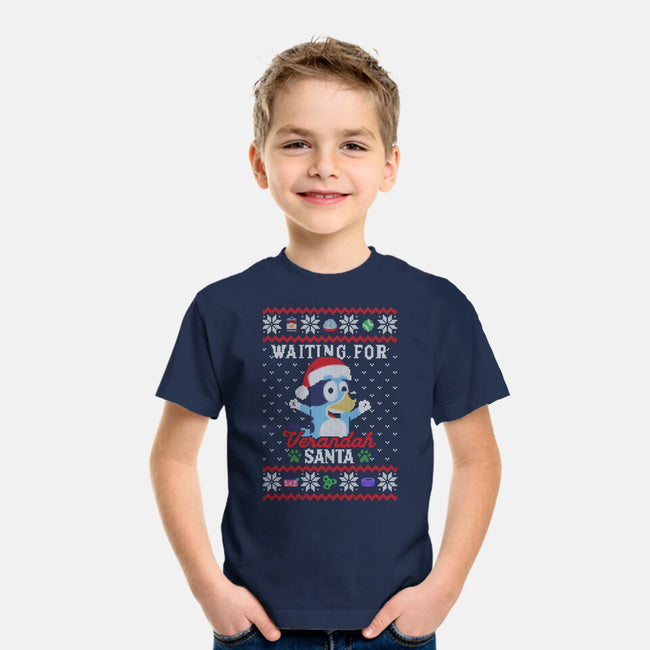 Waiting For Verandah Santa-Youth-Basic-Tee-zachterrelldraws