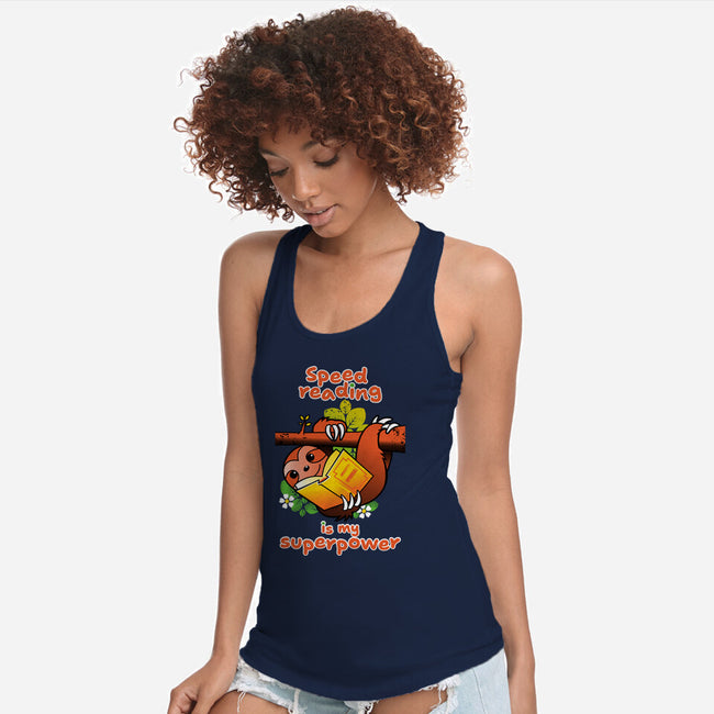 Speed Reading-Womens-Racerback-Tank-imisko