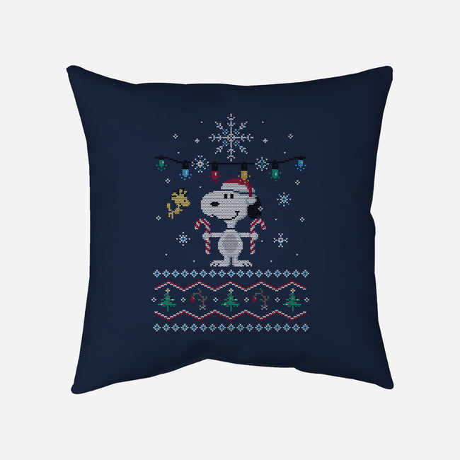 Snowy Christmas Friends-None-Removable Cover w Insert-Throw Pillow-katiestack.art