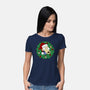 Rockoing Around The Christmas Tree-Womens-Basic-Tee-Alexhefe