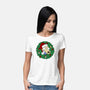 Rockoing Around The Christmas Tree-Womens-Basic-Tee-Alexhefe