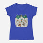 Christmas Dance-Womens-V-Neck-Tee-pigboom