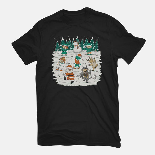 Christmas Dance-Womens-Basic-Tee-pigboom