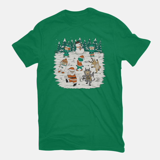 Christmas Dance-Womens-Fitted-Tee-pigboom