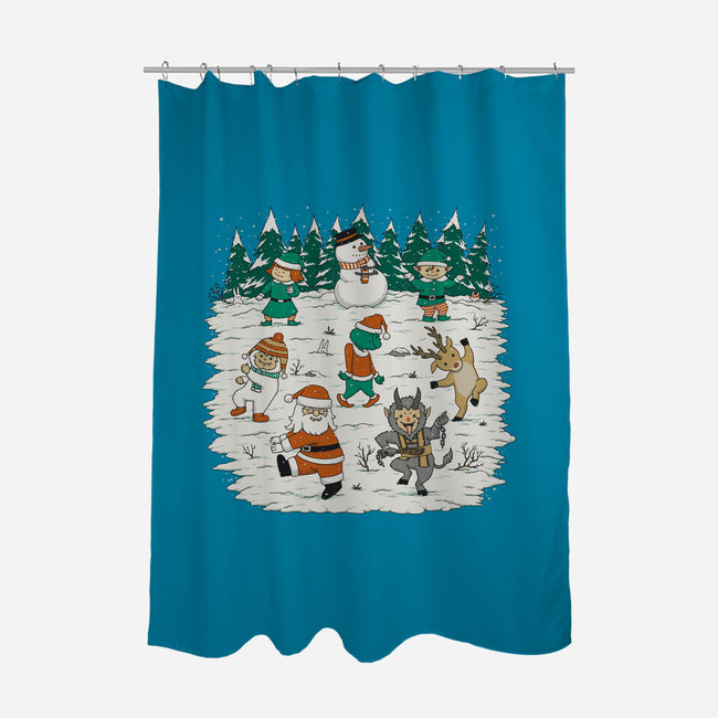 Christmas Dance-None-Polyester-Shower Curtain-pigboom