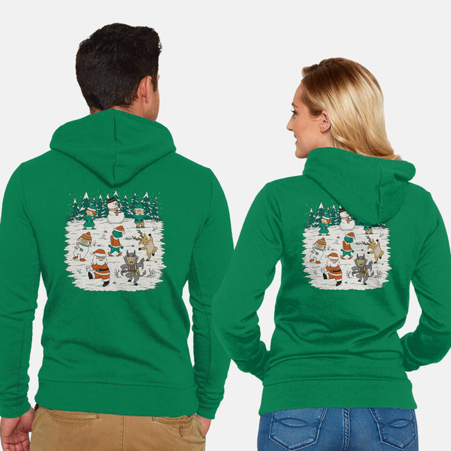 Christmas Dance-Unisex-Zip-Up-Sweatshirt-pigboom