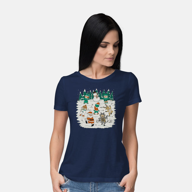 Christmas Dance-Womens-Basic-Tee-pigboom