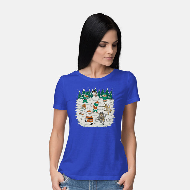 Christmas Dance-Womens-Basic-Tee-pigboom