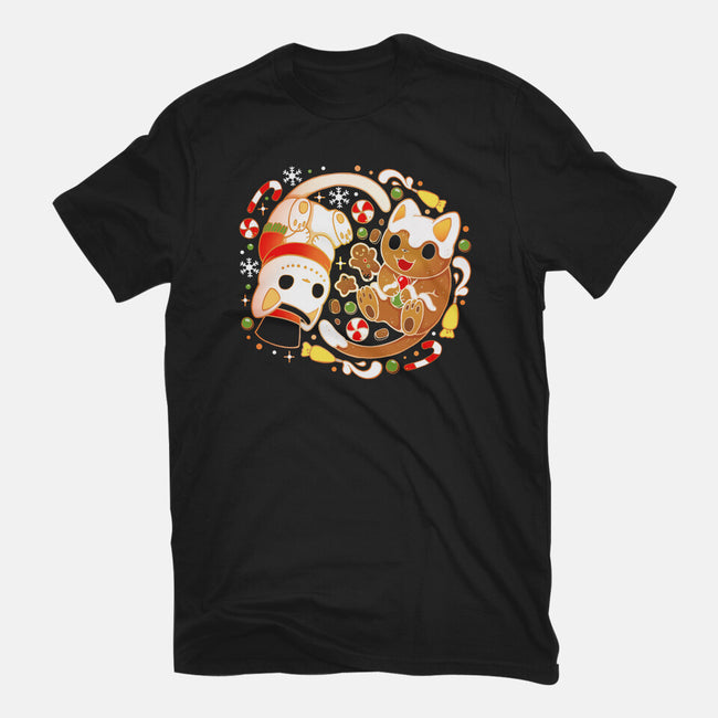 Ginger Snow Cats-Womens-Basic-Tee-Vallina84