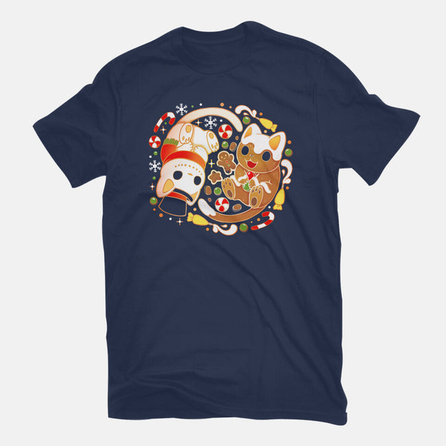 Ginger Snow Cats-Womens-Basic-Tee-Vallina84