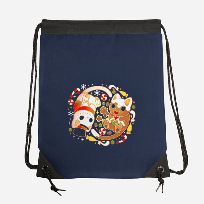 Ginger Snow Cats-None-Drawstring-Bag-Vallina84
