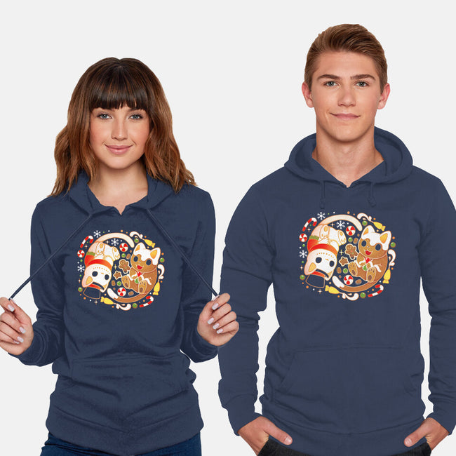 Ginger Snow Cats-Unisex-Pullover-Sweatshirt-Vallina84