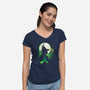 Defying Gravity-Womens-V-Neck-Tee-dandingeroz