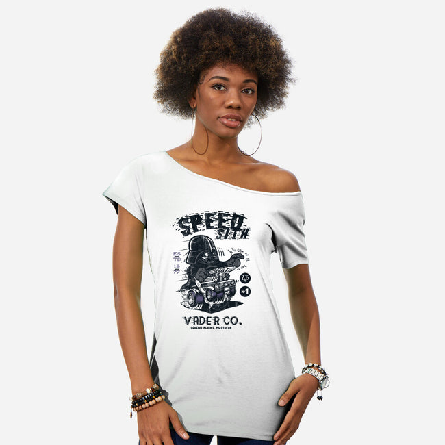 Speed Sith-Womens-Off Shoulder-Tee-Arinesart