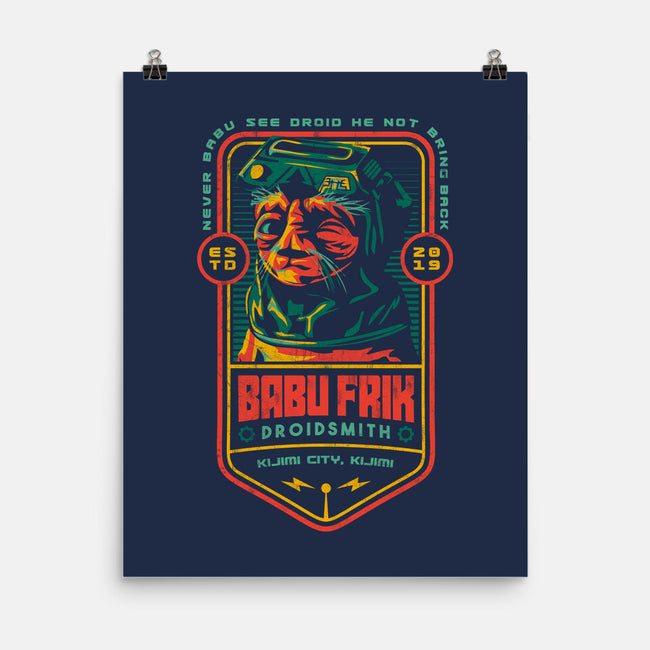 Babu Frik Droidsmith-None-Matte-Poster-Arinesart