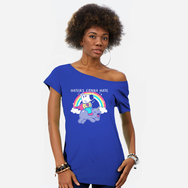 Haters Gonna Hate Tee-Womens-Off Shoulder-Tee-naomori