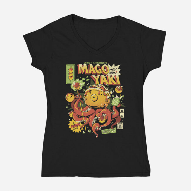 Magoyaki-Womens-V-Neck-Tee-ilustrata